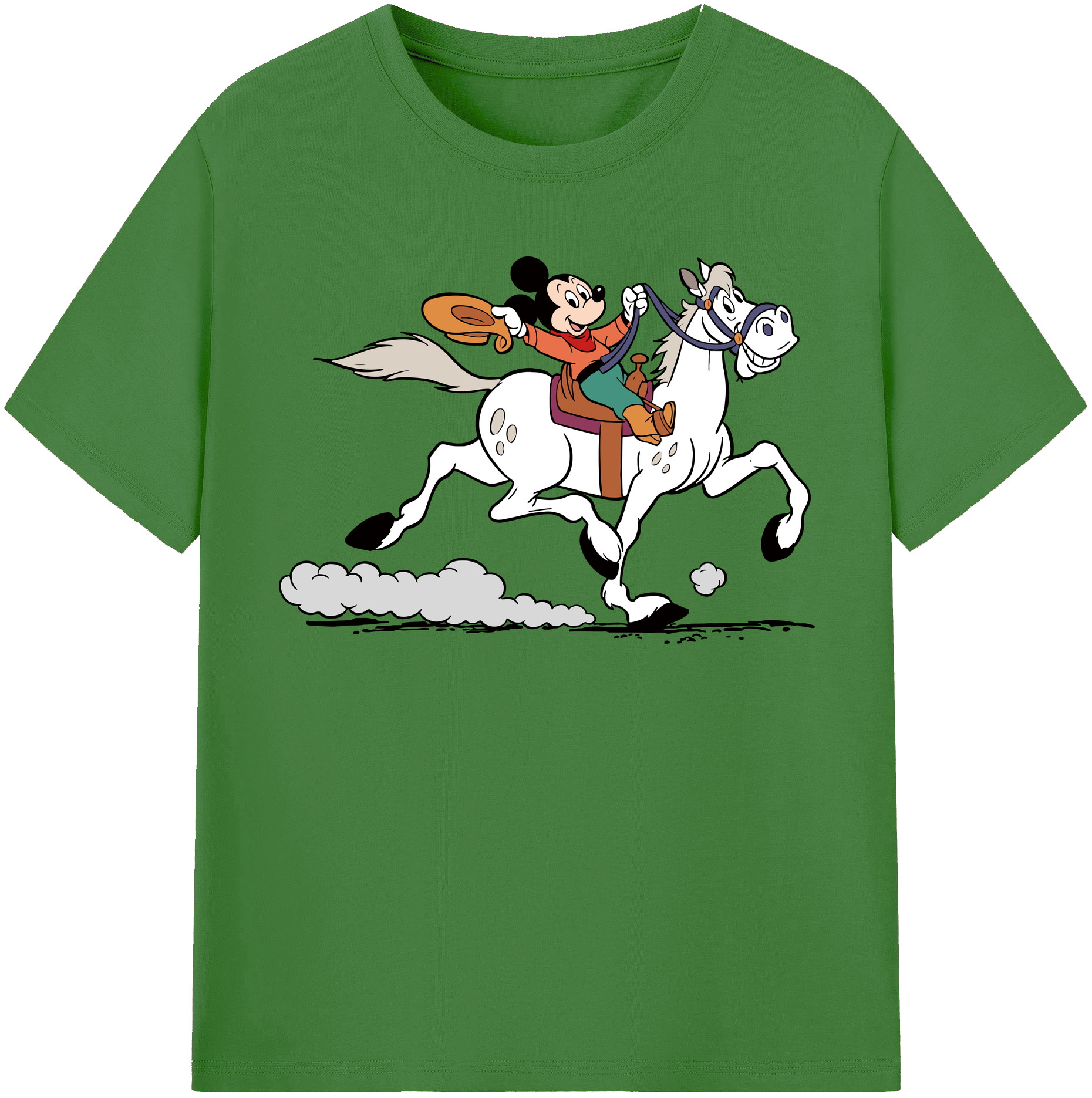 （画像用） ミッキーマウス Mickey Mouse レディースカジュアルプリントTシャツ（綿100％）
